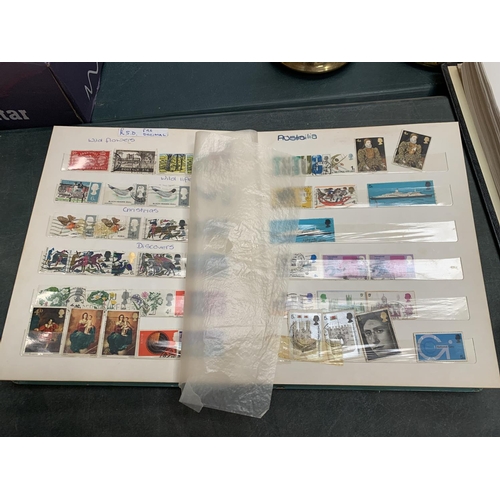 73 - A LARGE QUANTITY OF STAMPS AND ALBUMS FROM AROUND THE WORLD