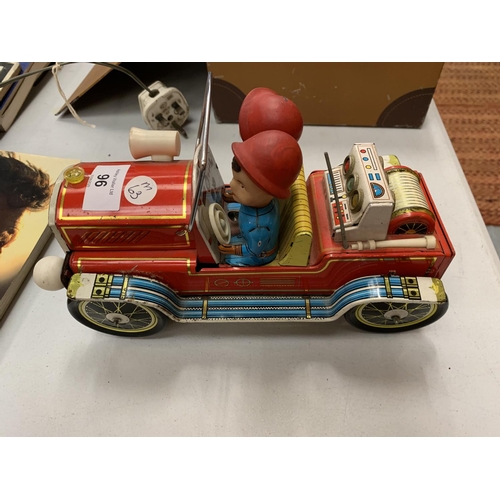 96 - A 1960'S BATTERY OPERATED FIRE CHIEF MODEL (NOT WORKING)