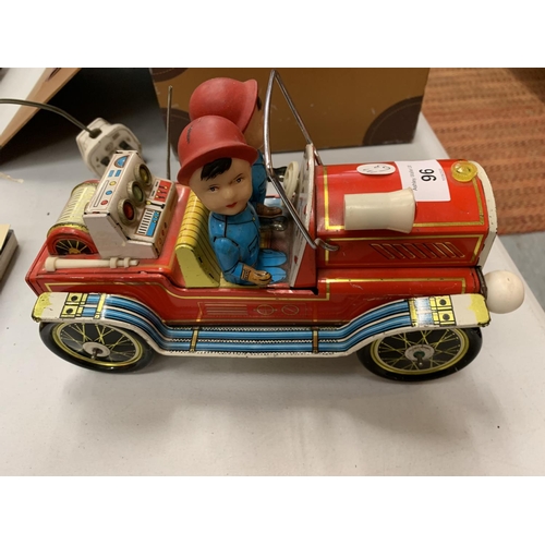 96 - A 1960'S BATTERY OPERATED FIRE CHIEF MODEL (NOT WORKING)