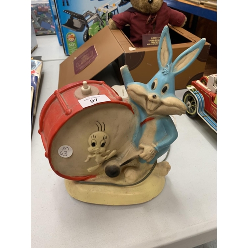 97 - A VINTAGE BUGS BUNNY LAMP