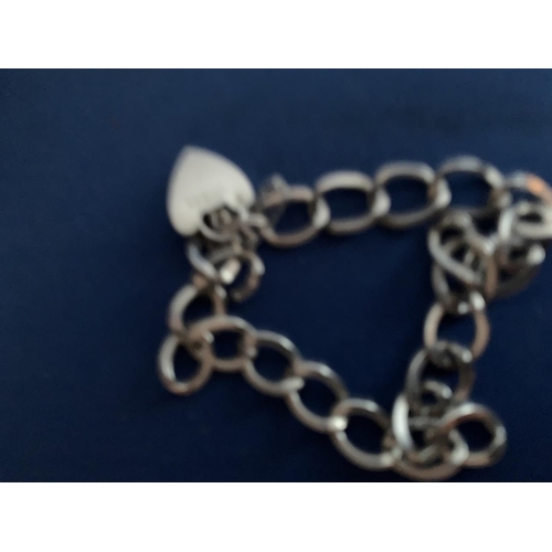 564 - SILVER PADLOCK BRACELET BOXED