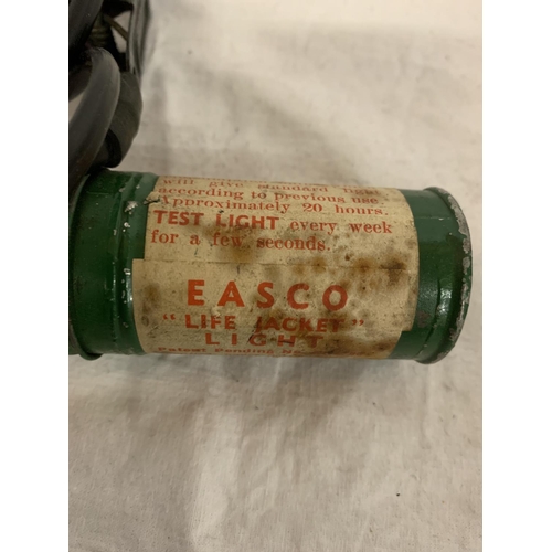 685 - VINTAGE EASCO LIFE JACKET LIGHT