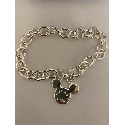 567 - MODERN MICKEY MOUSE FASHION BRACELET MARKED 925