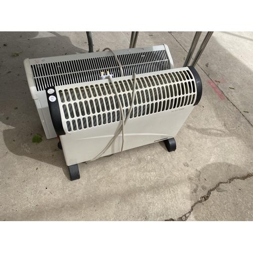 1392 - A GLASS PANEL HEATER (A/F) AND TWO FURTHER HEATERS - WORKING ORDER