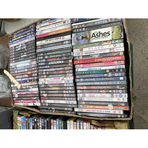 1415 - A LARGE QUANTITY OF DVDS, CDS AND VIDEOS