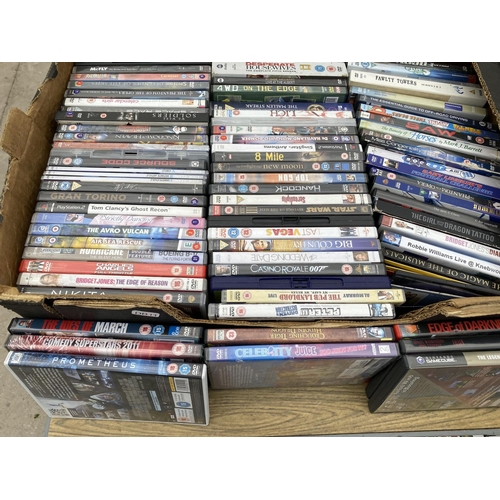 1416 - A LARGE QUANTITY OF DVDS, CDS AND VIDEOS