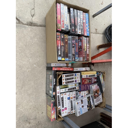 1416 - A LARGE QUANTITY OF DVDS, CDS AND VIDEOS