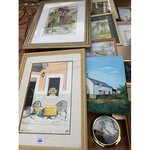 1227 - ELEVEN VARIOUS FRAMED PICTURES