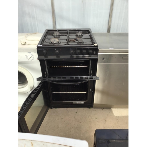 1357 - A BUSH ELECTRIC OVEN, GRILL AND GAS HOB, FAIRLY CLEAN, UNABLE TO TEST