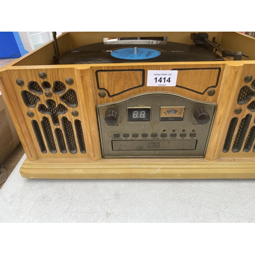 1414 - A COMPACT DISK RECORD PLAYER (NOT TESTED)