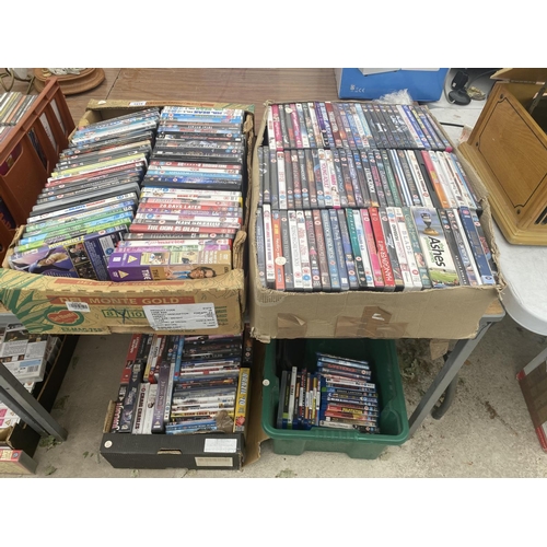 1415 - A LARGE QUANTITY OF DVDS, CDS AND VIDEOS