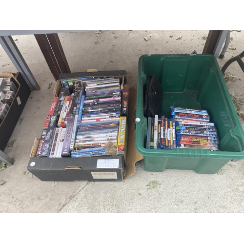 1415 - A LARGE QUANTITY OF DVDS, CDS AND VIDEOS