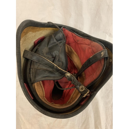 49 - A VINTAGE SILVER COLOURED CRASH HAT