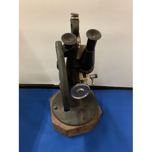 6 - A BELLINGHAM AND STANLEY LTD LONDON NUMBER 397021 MADE IN ENGLAND MICROSCOPE