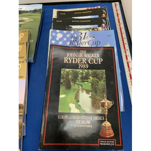 196 - VARIOUS RYDER CUP GOLF BOOKS