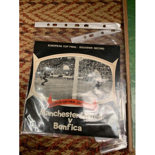 233 - A SIGNED PICTURE OF ERIC CANTONA AND A EUROPEAN CUP FINAL 29/5/1968 SOUVENIR RECORD