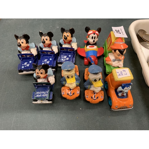 267 - NINE MICKEY MOUSE CARS