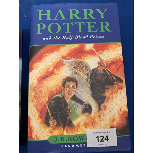 124 - TWO HARRY POTTER BOOKS 'HARRY POTTER AND THE DEATHLY HALLOWS' AND 'HARRY POTTER AND THE FIRST BLOOD ... 