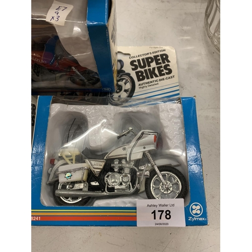 178 - THREE BOXED SUPERBIKES