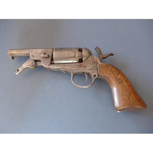 325 - A BELGIUM MADE 'COLT' 35 CALIBRE FIVE SHOT PERCUSSION CAP REVOLVER - 9.5 CM BARREL