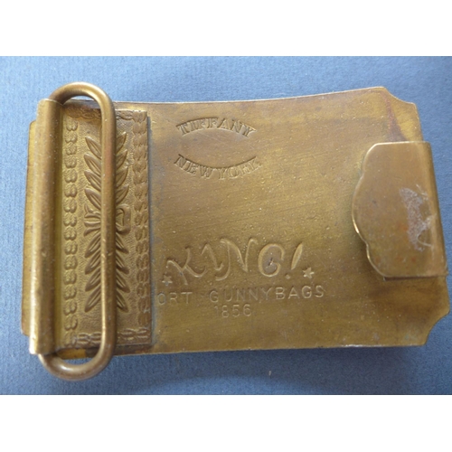 333 - A C.S.A. BELT BUCKLE STAMPED TO THE BACK ROBINSON ADAMS AND A COMMITTEE OF VIGILANCE BELT BUCKLE