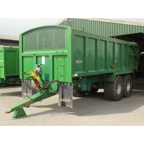 73 - A 2009 BAILEY 16 TONNE GRAIN TRAILER WITH A.B.S. ROLLER SHEET, SPRUNG DRAWBAR AND INSIDE/OUTSIDE LAD... 