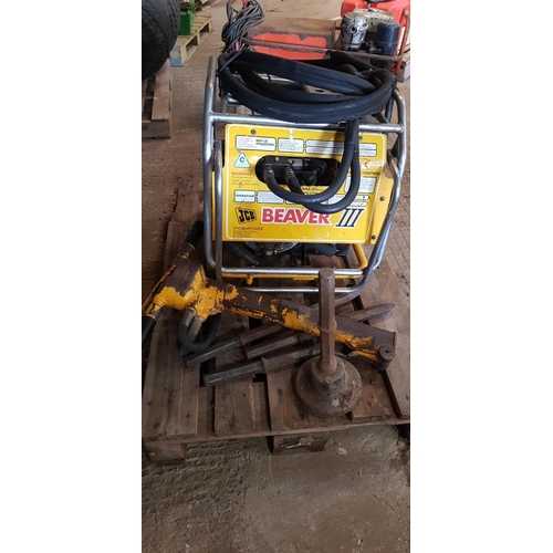 90 - A JCB BEAVER III JACK HAMMER AND COMPRESSOR