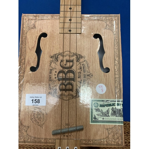 A BBG BLUES BOX GUITAR NO 5 SQUARE THREE STRING UKULELE