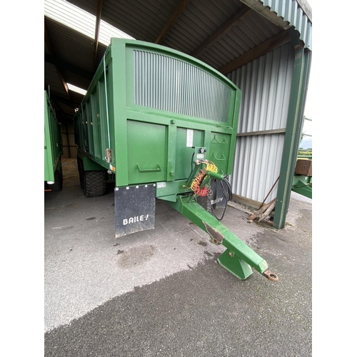 73 - A 2009 BAILEY 16 TONNE GRAIN TRAILER WITH A.B.S. ROLLER SHEET, SPRUNG DRAWBAR AND INSIDE/OUTSIDE LAD... 