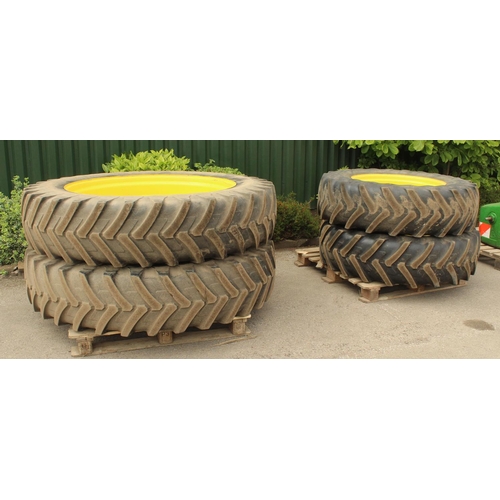 87 - A SET OF 4 JOHN DEERE ROW CROP WHEELS