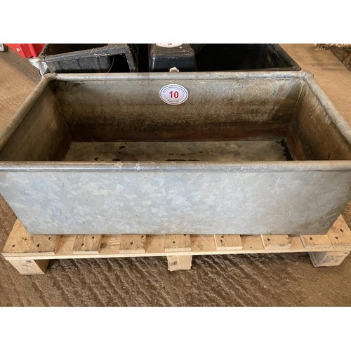 10 - GALVANISED IRON WATER TROUGH