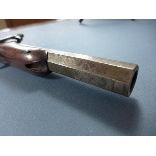 387 - A PERCUSSION CAP PISTOL - 18 CM BARREL