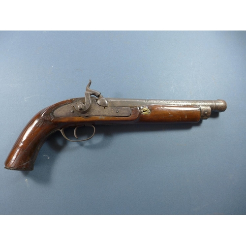 388 - A PERCUSSION CAP PISTOL - 22 CM BARREL