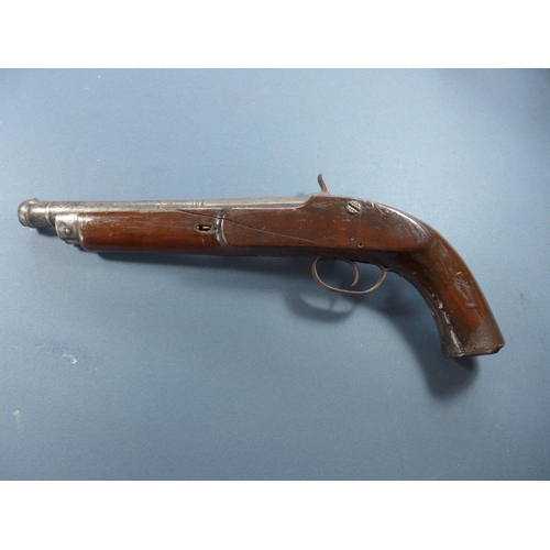 388 - A PERCUSSION CAP PISTOL - 22 CM BARREL