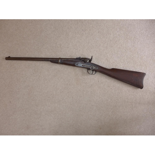 402 - A US CIVIL WAR PERIOD JOSLYN .55 CALIBRE (OBSOLETE) CARBINE, BR=EARS DATE 1864 NO 7522 - 53 CM BARRE... 