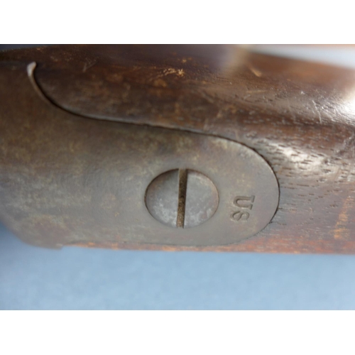 402 - A US CIVIL WAR PERIOD JOSLYN .55 CALIBRE (OBSOLETE) CARBINE, BR=EARS DATE 1864 NO 7522 - 53 CM BARRE... 