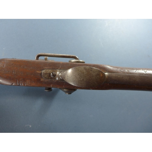 402 - A US CIVIL WAR PERIOD JOSLYN .55 CALIBRE (OBSOLETE) CARBINE, BR=EARS DATE 1864 NO 7522 - 53 CM BARRE... 