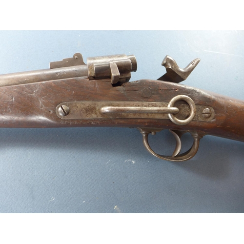 402 - A US CIVIL WAR PERIOD JOSLYN .55 CALIBRE (OBSOLETE) CARBINE, BR=EARS DATE 1864 NO 7522 - 53 CM BARRE... 