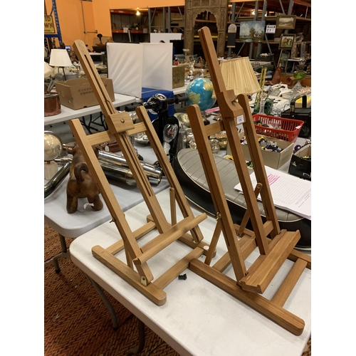 176 - TWO WOODEN EASELS