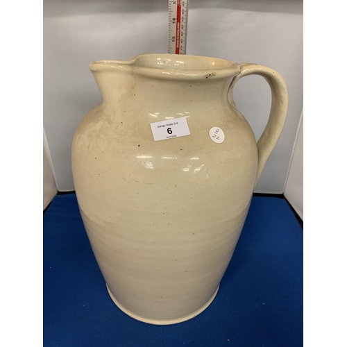 6 - A VERY LARGE STONEWARE JUG