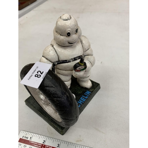 82 - A CAST IRON MICHELIN MAN FIGURE