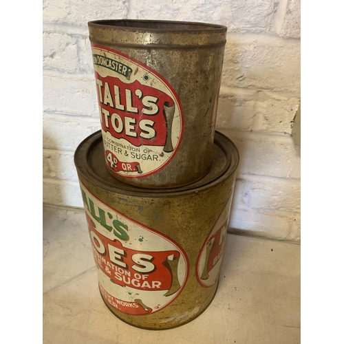 271 - TWO VINTAGE NUTTALL'S MINTOES TINS, ONE LARGE, ONE SMALL WITHOUT LID