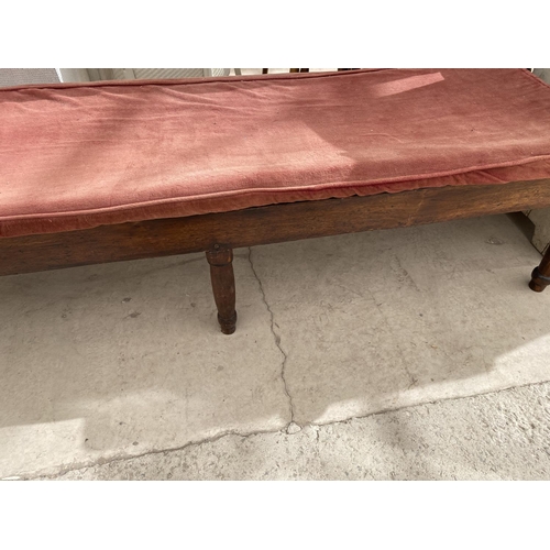 2146 - A PITCH PINE BENCH SEAT