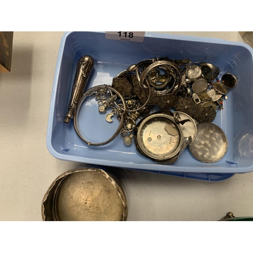 118 - VARIOUS ITEMS OF SCRAP SILVER