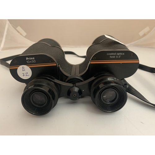 125 - A PAIR OF PRINZ 10 X 50 BINOCULARS