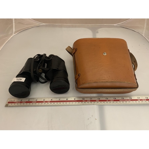 129 - A APIR OF ZENTH 10 X 50 GERMAN BINOCULARS WITH CASE