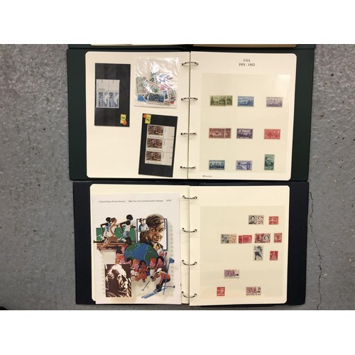 63 - USA , A COLLECTION TO FOUR SPECIAL BINDERS PLUS SOME MINT LOOSE . NOTED UNMOUNTED MINT ISSUES OF THE... 