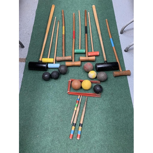 39 - A CROQUET SET