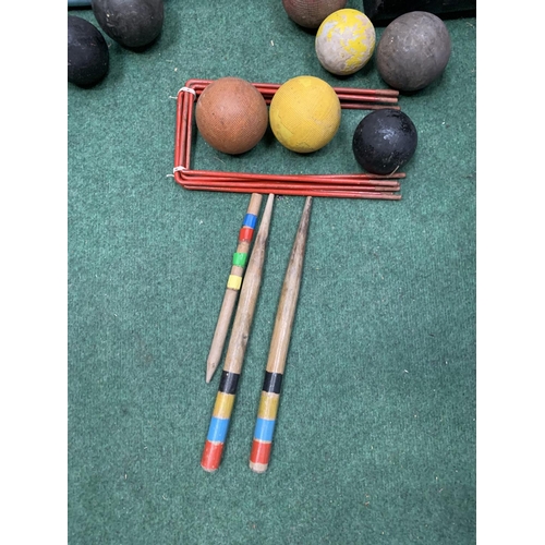 39 - A CROQUET SET