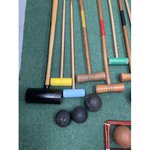 39 - A CROQUET SET